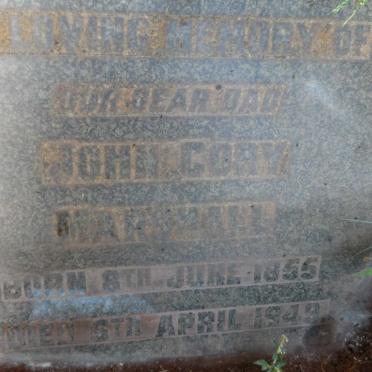 MARSHALL John Cory 1855-1949