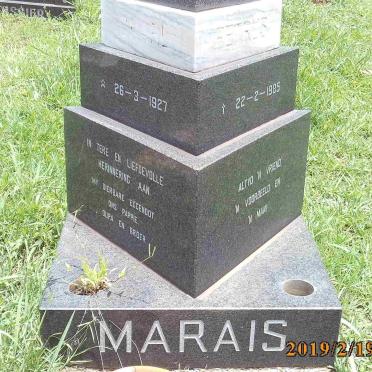 MARAIS Charl Petrus 1927-1985