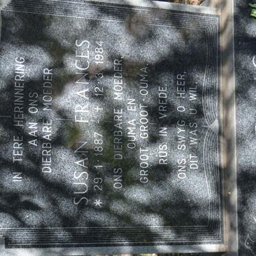 MARAIS Susan Frances 1887-1984