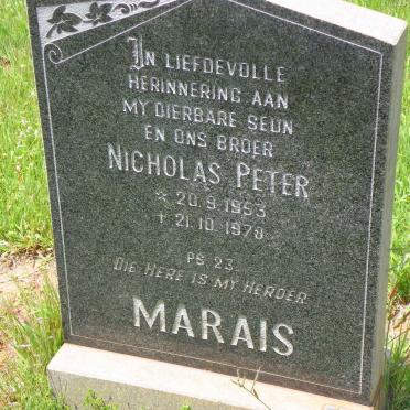 MARAIS Nicholas Peter 1953-1978