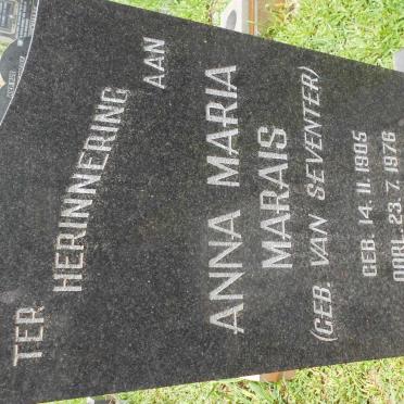 MARAIS Anna Maria nee VAN SEVENTER 1905-1976
