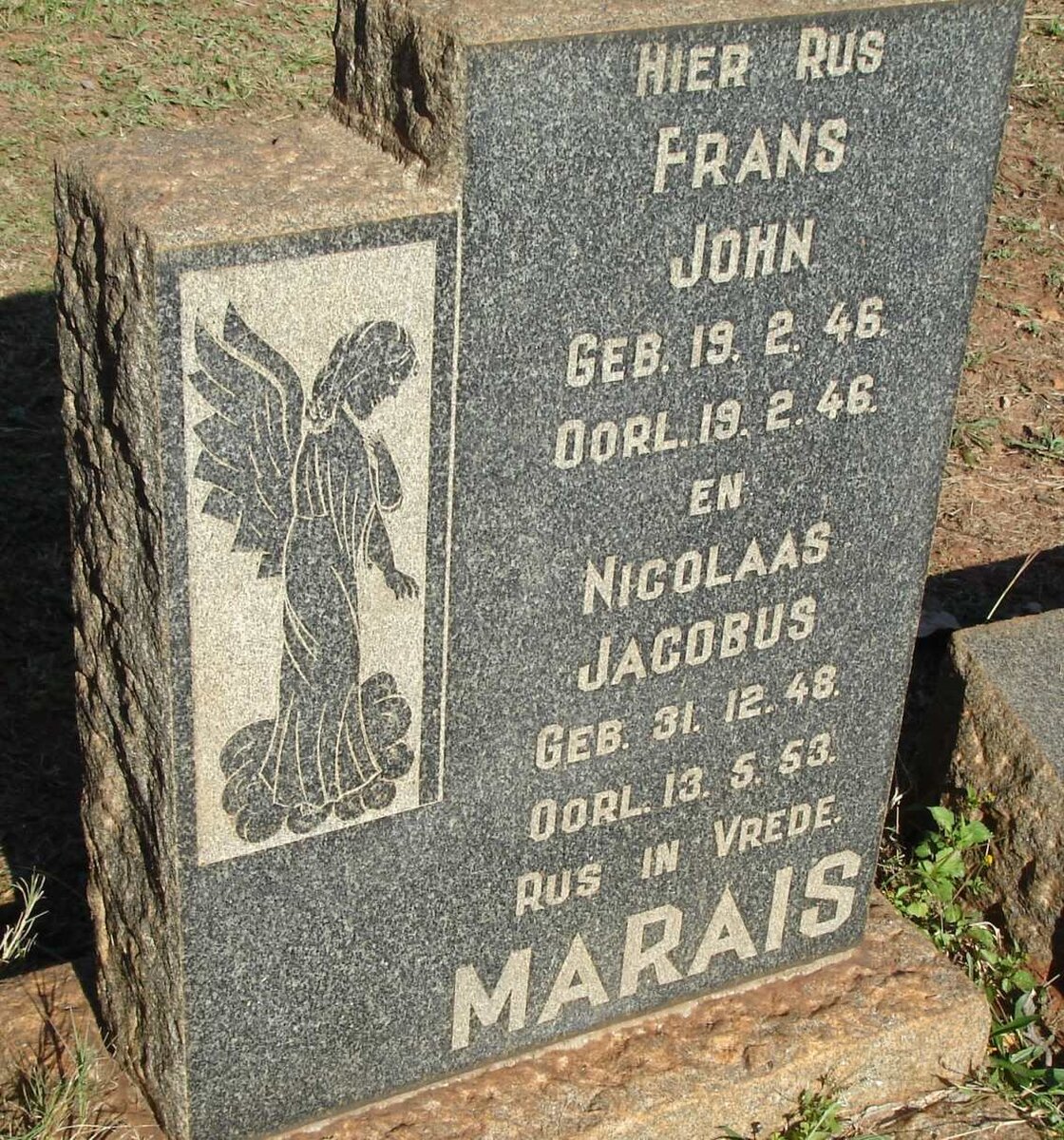 MARAIS Frans John 1946-1946 :: MARAIS Nicolaas Jacobus 1948-1953