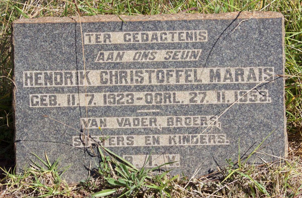 MARAIS Hendrik Christoffel 1923-1953