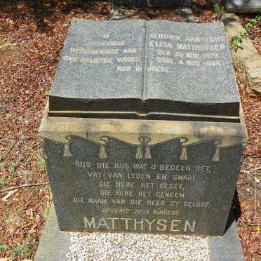 MATTHYSEN Hendrik Arnoldus Elisa 1878-1946