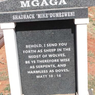 MGAGA Shadrack Dumezweni 1954-2018