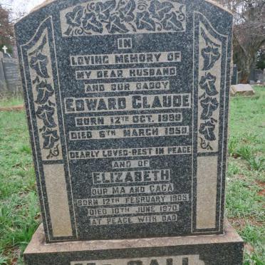 MCCALL Edward Claude 1899-1950 &amp; Elizabeth 1905-1970
