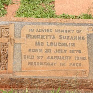 McLOUGHLIN Henrietta Suzanna 1876-1950