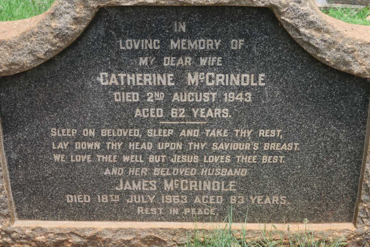 MCCRINDLE James -1963 &amp; Catherine -1943