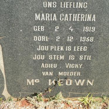 McKEOWN Maria Catherina 1919-1958