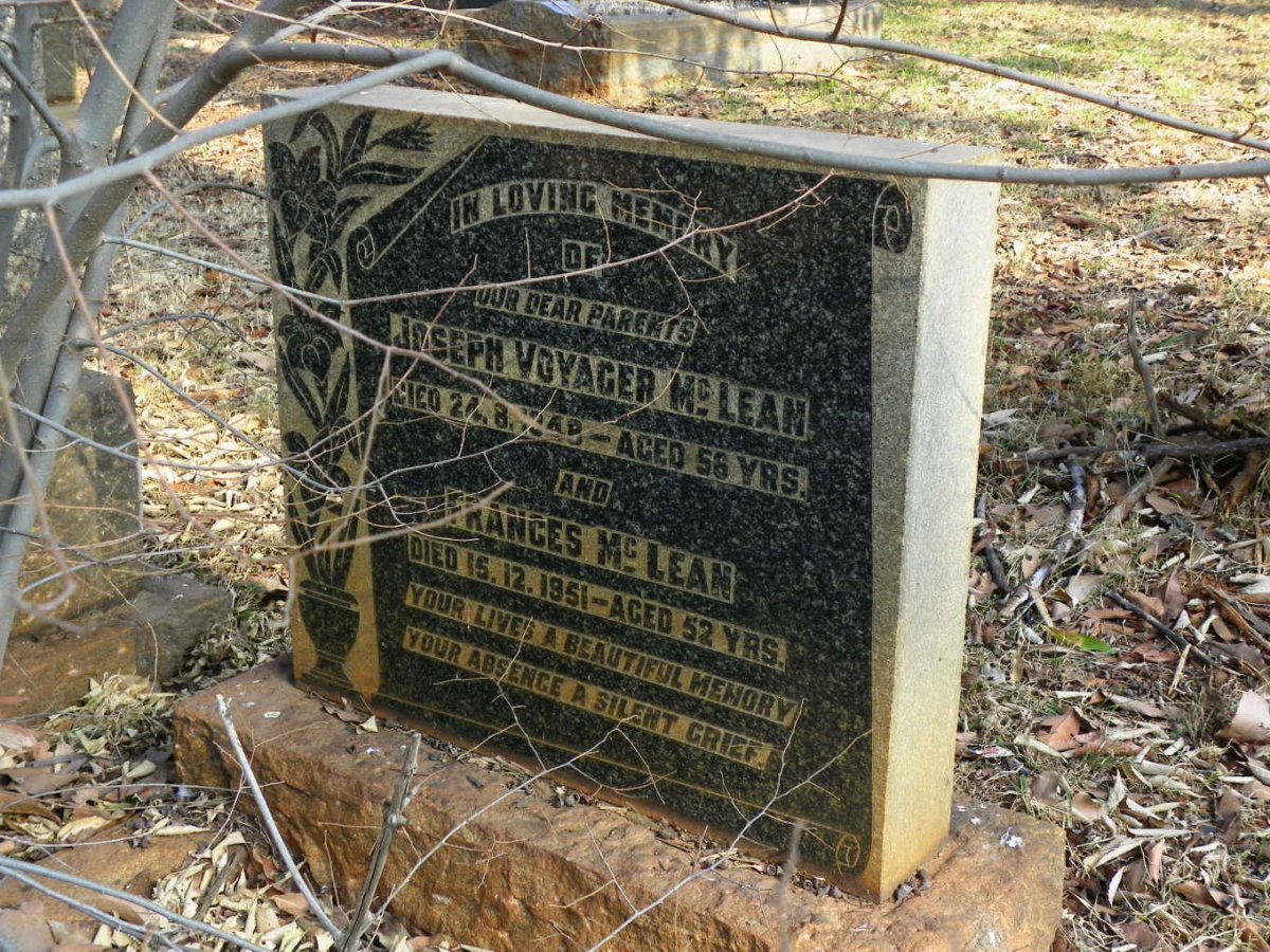 McLEAN Joseph Voyager -1948 &amp; Frances -1951