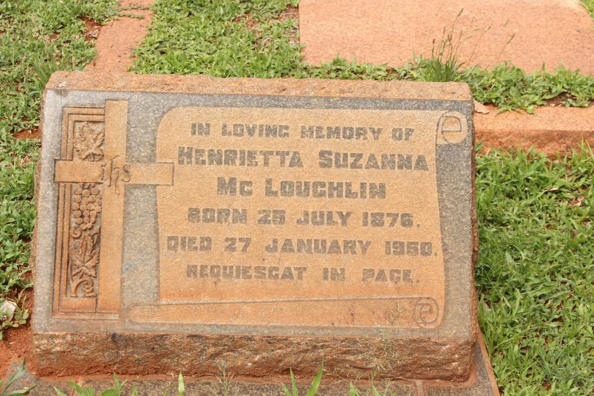 McLOUGHLIN Henrietta Suzanna 1876-1950