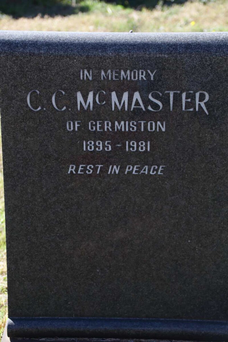 McMASTER C.C. 1895-1981