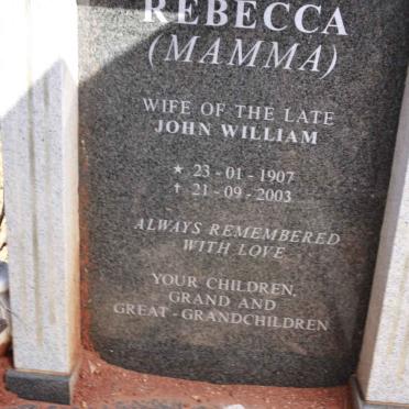 MCCABE Mary Rebecca 1907-2003