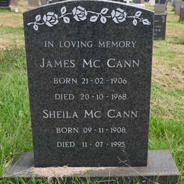 McCANN James 1906-1968 &amp; Sheila 1908-1995