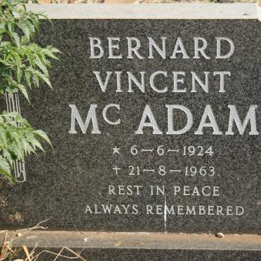 McADAM Bernard Vincent 1924-1963