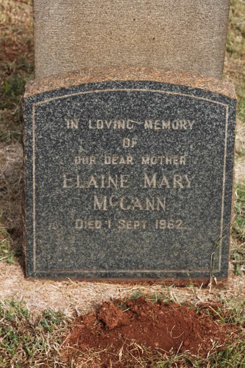 MCCANN Elaine Mary -1962