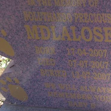 MDLALOSE Noluthando Precious 2007-2007