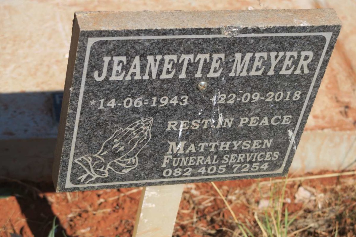 MEYER Jeanette 1943-2018