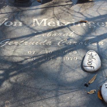 METZINGER Deborah Gertruida Carolina, von 1929-1979