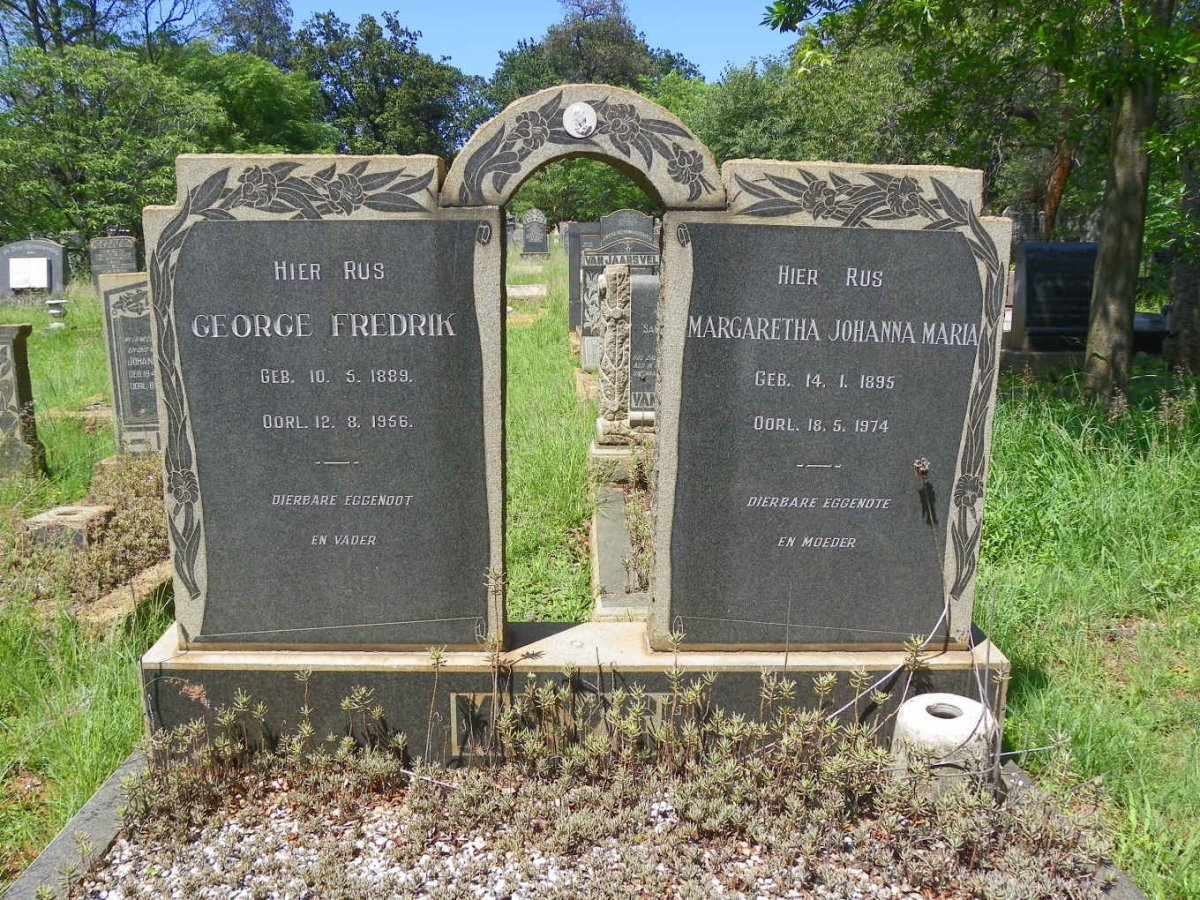 MEYER George Fredrik 1889-1956 &amp; Margaretha Johanna Maria 1895-1974