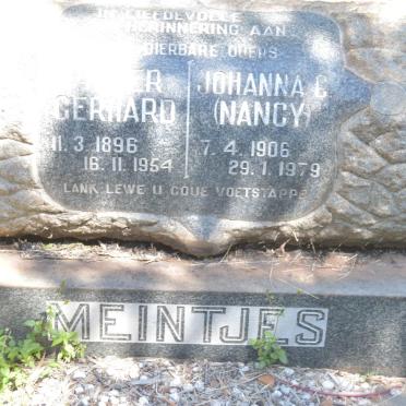 MEINTJES ?er Gerhard 1896-1954 &amp; Johanna C. 1906-1979
