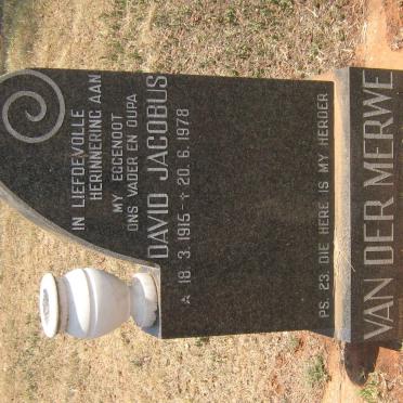 MERWE David Jacobus, van der 1915-1978