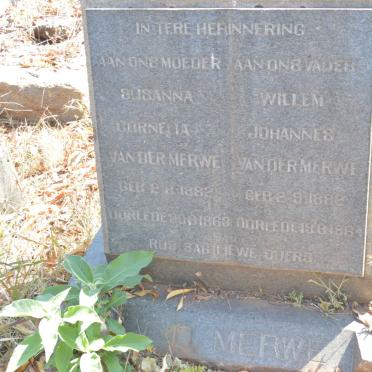 MERWE Willem Johannes, van der 1882-1964 &amp; Susanna Cornelia 1892-1963