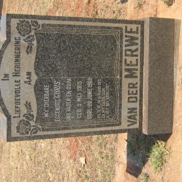 MERWE Chris, van der 1915-1968