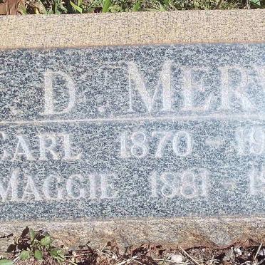 MERWE Carl 1870-1954, v.d. &amp; Maggie 1881-1961