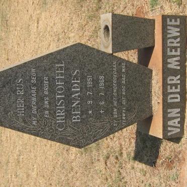 MERWE Christoffel Benades, van der 1951-1968
