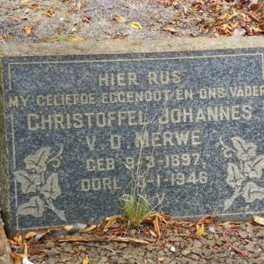 MERWE Christoffel Johannes, v.d. 1897-1946