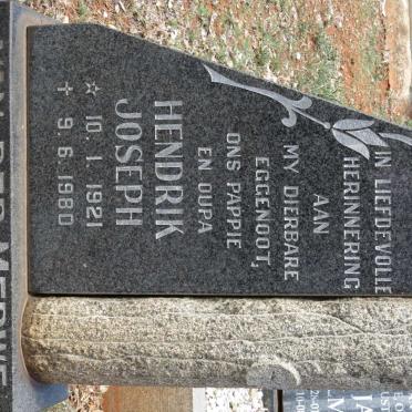 MERWE Hendrik Joseph, van der 1921-1980
