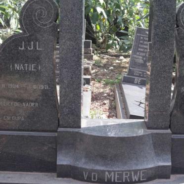 MERWE J.J.L., v.d. 1904-1971 &amp; E.J.C. 1900-1971