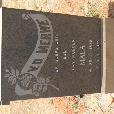 MERWE Mala, v.d. 1898-1975