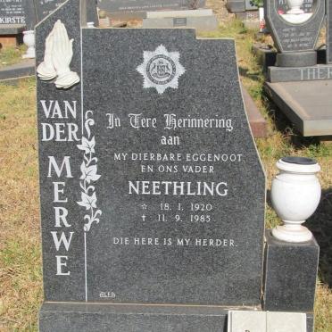 MERWE Neethling, van der 1920-1985