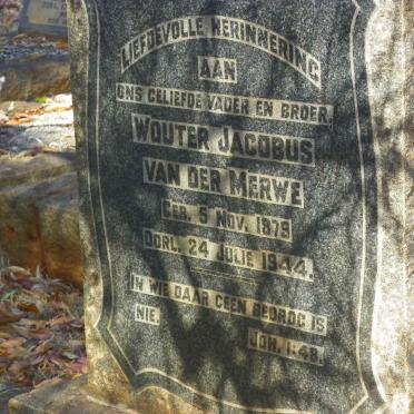 MERWE Wouter Jacobus, van der 1879-1944