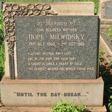 MILWIDSKY Hope 1903-1951