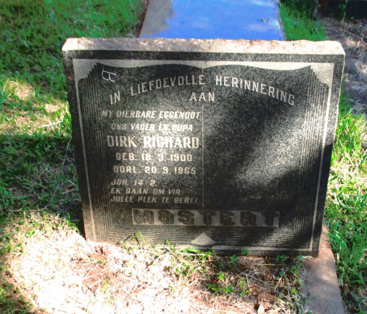 MOSTERT Dirk Richard 1900-1965