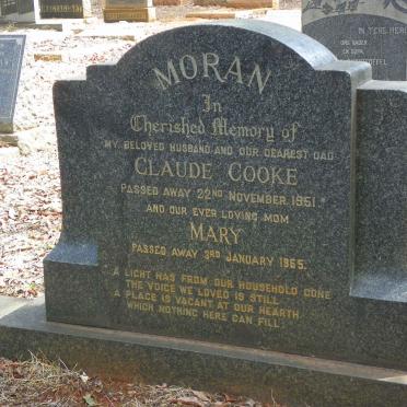 MORAN Claude Cooke -1951 &amp; Mary -1965