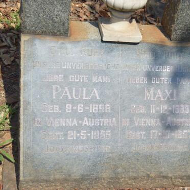 MOPILS Maxi 1893-1957 &amp; Paula 1898-1955
