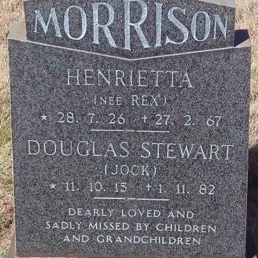 MORRISON Douglas Stewart 1915-1982 &amp; Henrietta REX 1926-1967