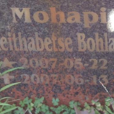 MOHAPI Keithabetse Bohlale 2007-2007