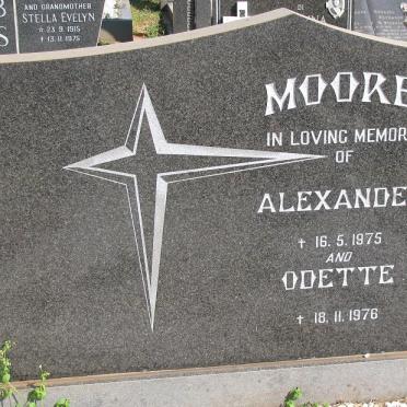 MOORE Alexander -1975 &amp; Odette -1976