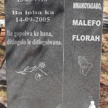 MOHALE Malefo Florah 1928-2005