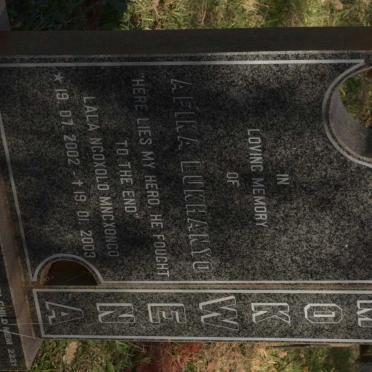 MOKWENA Afika Lukhanyo 2002-2003