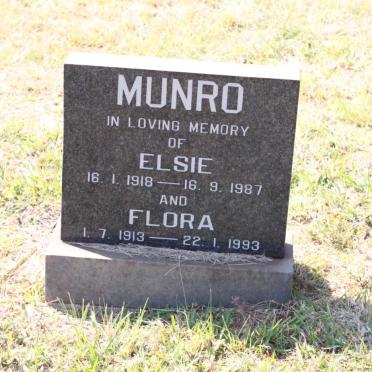 MUNRO Flora 1913-1993 :: MUNRO Elsie 1918-1987