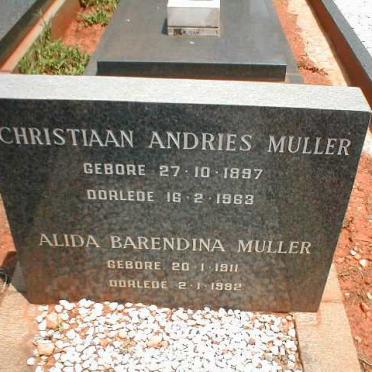 MULLER Christiaan Andries 1897-1963 &amp; Alida Barendina 1911-1992