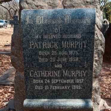 MURPHY Patrick 1875-1958 &amp; Catherine 1897-1965