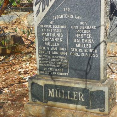 MÜLLER Marthunis Johannes 1867-1944 &amp; Hester Salomina 1870-1955