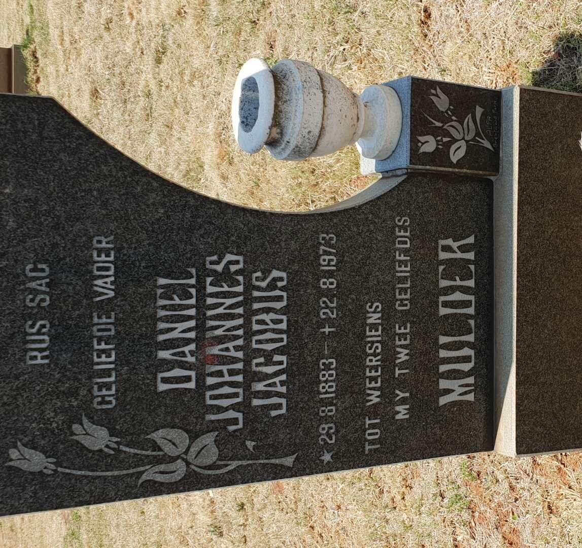 MULDER Daniel Johannes Jacobus 1883-1973